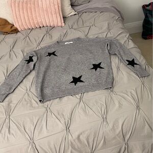Six fifty Gray Sweater with Black Stars